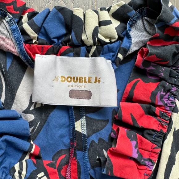 La DoubleJ Short and Sassy Red Blue Cotton Poplin Fit Flare Mini Dress SMALL - Picture 4 of 12